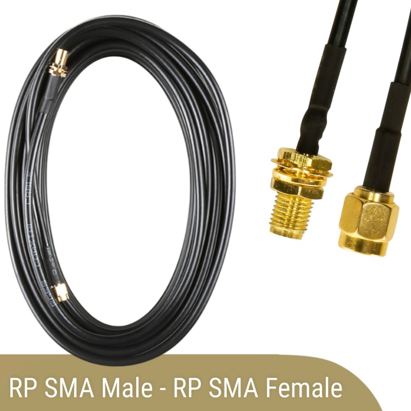 RP-SMA Female to RP-SMA Male - Interface Cable 10m RG174 Robotics Bangladesh