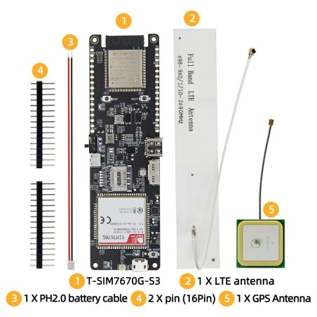 LILYGO T-SIM7670G-S3 LTE 4G ESP32-S3 Development Board Robotics Bangladesh