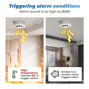 Tuya Wifi Fire Smoke Detector with Temperature and Humidity Sensor Robotics Bangladesh