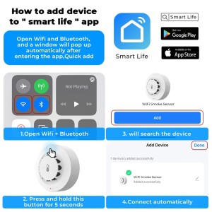 Tuya Wifi Fire Smoke Detector with Temperature and Humidity Sensor Robotics Bangladesh