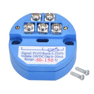 Temperature Sensor Transmitter PT100 24V DC 4-20mA -50°C to 150°C Robotics Bangladesh