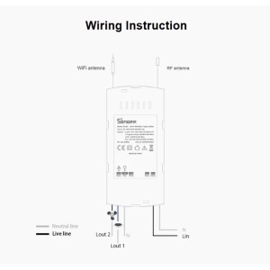 Sonoff iFan04-L Wi-Fi Ceiling Fan and Light Controller with Remote Robotics Bangladesh