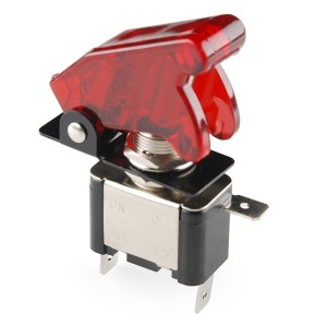 Toggle Switch and Cover - Illuminated (Red) Robotics Bangladesh