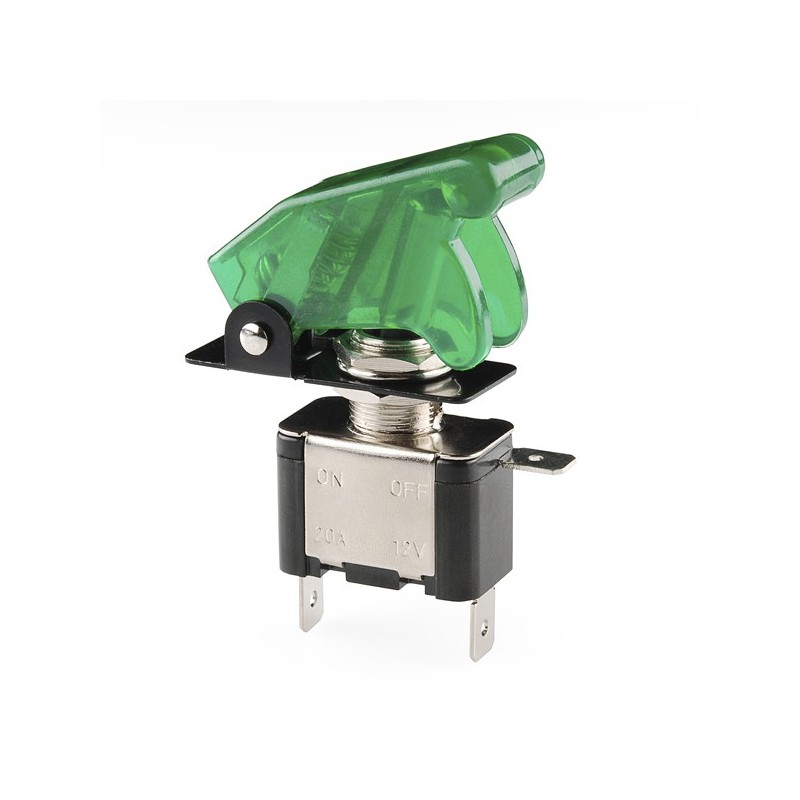 Toggle Switch and Cover - Illuminated (Green) Robotics Bangladesh