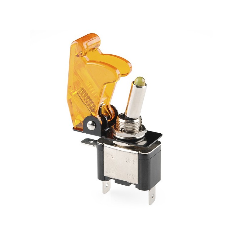 Toggle Switch and Cover - Illuminated (Orange) Robotics Bangladesh