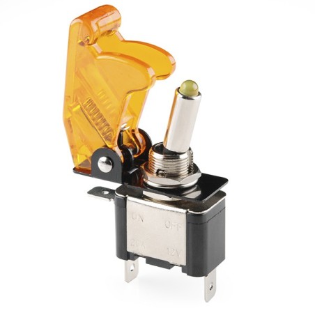 Toggle Switch and Cover - Illuminated (Orange) Robotics Bangladesh