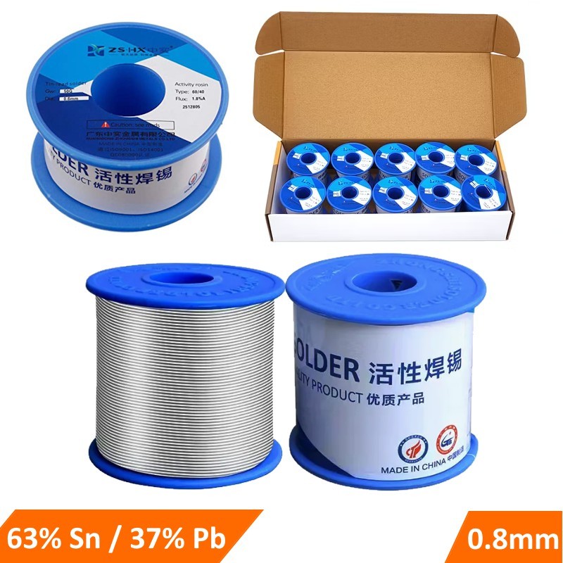 Premium 63/37 Sn Pb Tin Soldering Lead with Rosin Low Melting Point 50g Spool Robotics Bangladesh