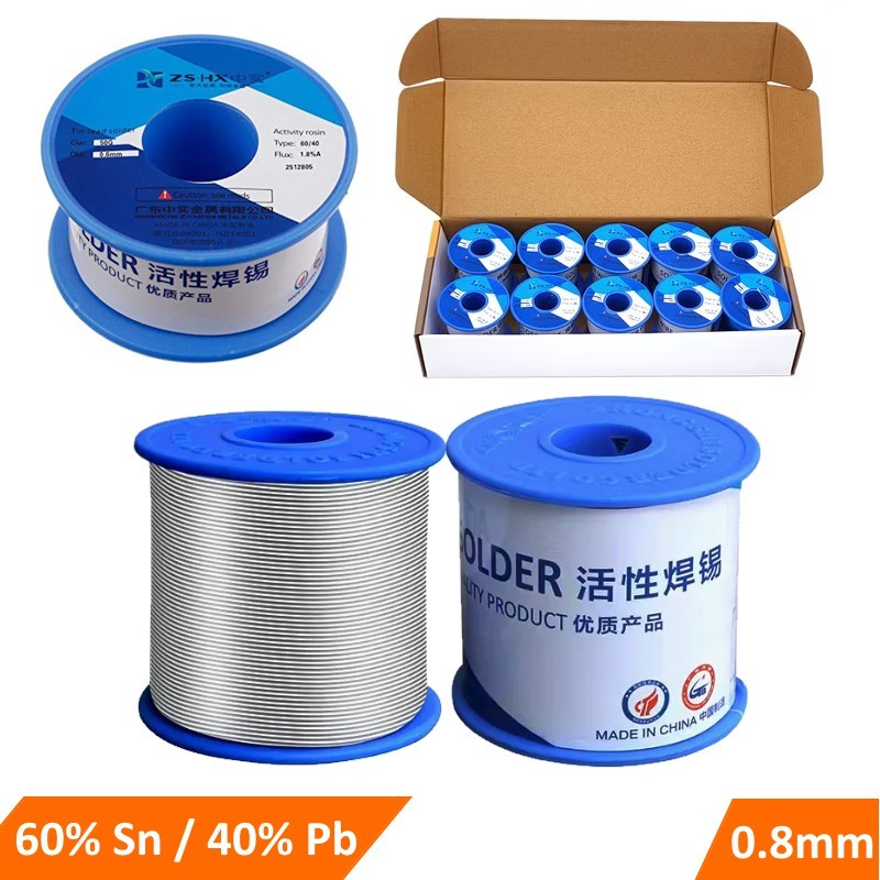 Premium 60/40 Sn Pb Tin Soldering Lead with Rosin Low Melting Point 50g Spool Robotics Bangladesh