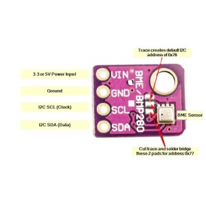 BME280 I2C Pressure Humidity Temperature Sensor Module Robotics Bangladesh