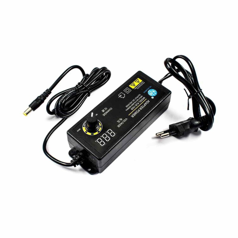 Adjustable Voltage Power Supply Adapter 3-24V, 2.5A with LED Display Hi Quality Robotics Bangladesh