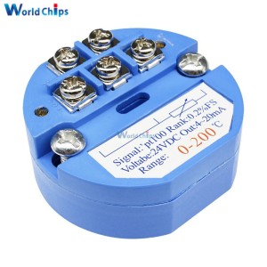 PT100 Temperature Transmitter 0-200 Celsius Range 4-20MA DC 24V Robotics Bangladesh