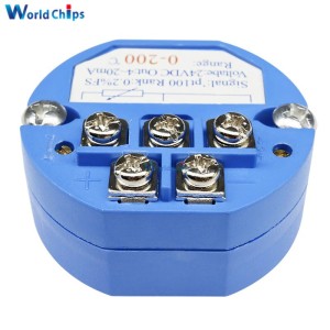 PT100 Temperature Transmitter 0-200 Celsius Range 4-20MA DC 24V Robotics Bangladesh