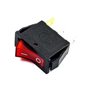 250V AC 15A 3 PIN Slim Rocker Switch - Red Light Robotics Bangladesh