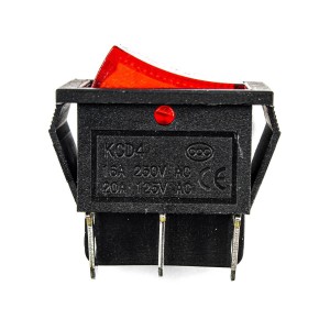 250V AC 16A 6 PIN Rocker Switch - Red Light Robotics Bangladesh