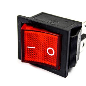 250V AC 16A 4 PIN Rocker Switch - Red Light Robotics Bangladesh