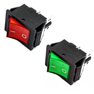 250V AC 16A 4 PIN Rocker Switch - Green Light Robotics Bangladesh