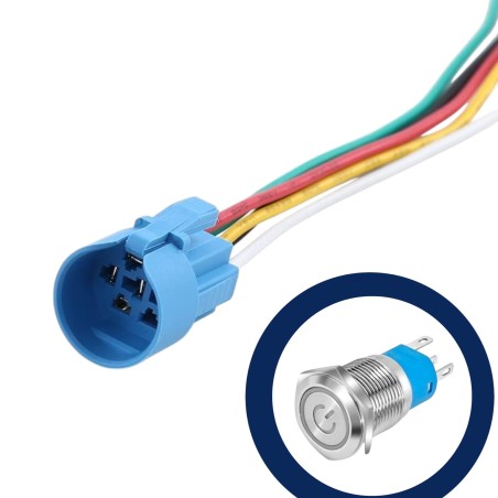 Metal Power Button Switch Quick Connectors - 16mm Robotics Bangladesh