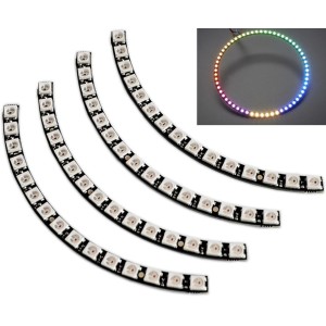 1/4 60 Ring - 5050 RGB LED w/ Integrated Drivers NeoPixel Compatible Robotics Bangladesh