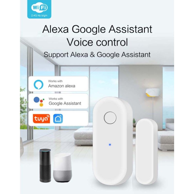Tuya Smart WiFi Door and Window Sensor Magnetic Alarm Detector Robotics Bangladesh