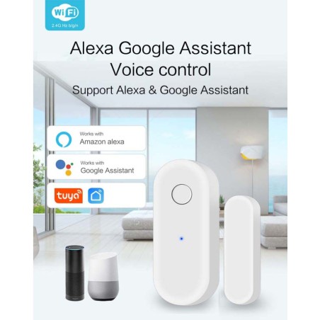 Tuya Smart WiFi Door and Window Sensor Magnetic Alarm Detector Robotics Bangladesh