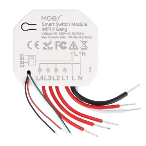 Tuya WiFi 4-Channel Relay Moes MS-104D Robotics Bangladesh