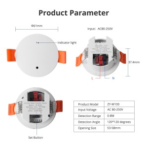 Smart Tuya WiFi Human Presence Detector Ceiling Mount WiFi 24G Robotics Bangladesh