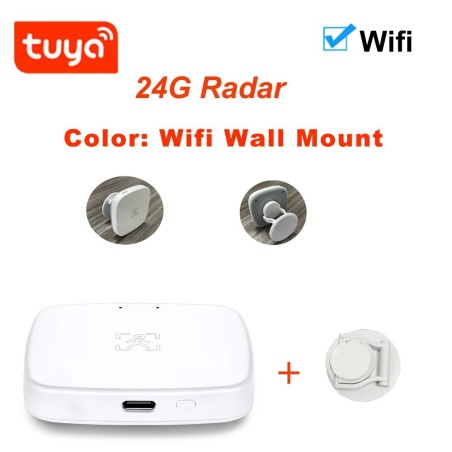 Smart Tuya WiFi Human Presence Detector Wall Mount WiFi 24G Robotics Bangladesh