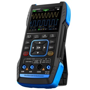 FNIRSI 2C53T Handheld 3-in-1 Oscilloscope: 50MHz Bandwidth, 250MS/s, Multimeter & DDS Signal Generator Robotics Bangladesh