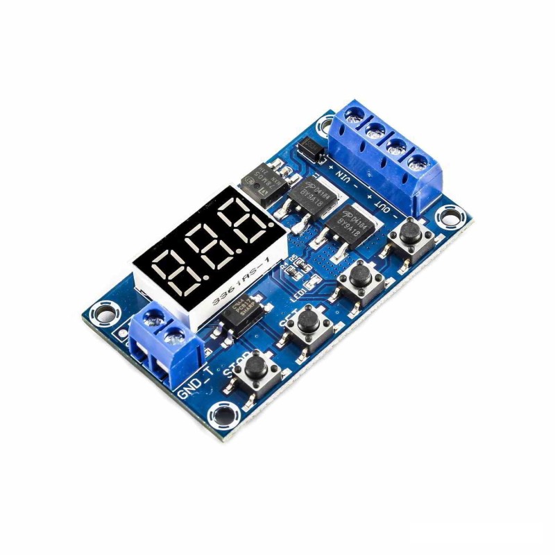 DC 12-24V Dual MOS Time Delay Cycle Timer Module Robotics Bangladesh