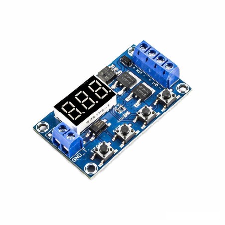 DC 12-24V Dual MOS Time Delay Cycle Timer Module Robotics Bangladesh