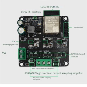 ESP32 Brushless Motor Driver Board Module 20A Wireless WiFi Bluetooth Simple FOC Retrofit Module Robotics Bangladesh