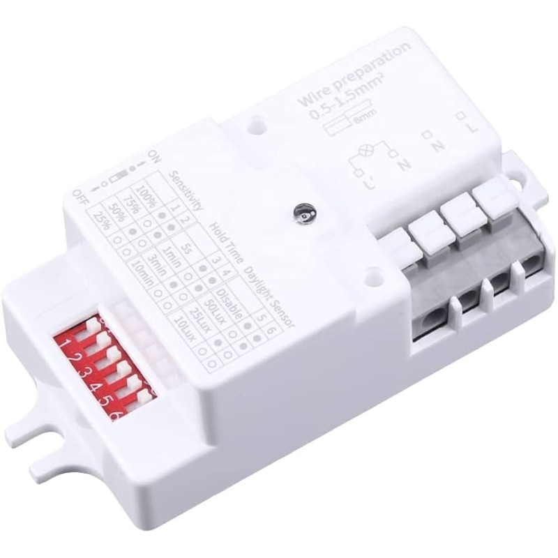 AC 220V-240V/50Hz Microwave Radar Sensor Body Motion Detector Switch for LED Light Robotics Bangladesh