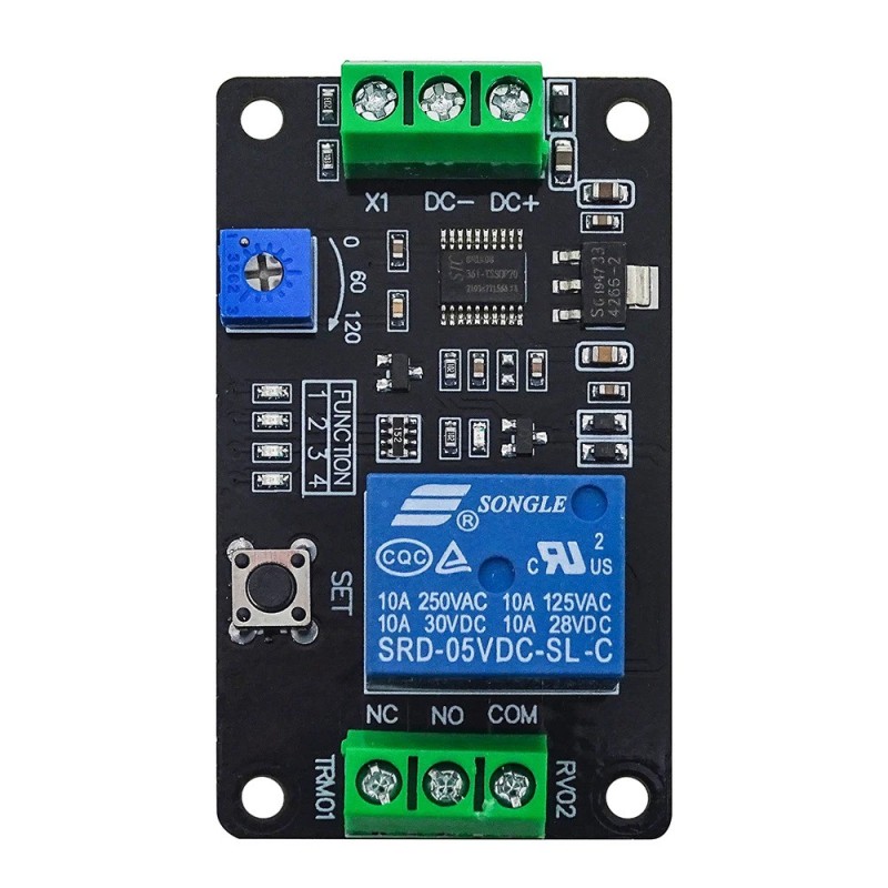 TRM01 Multifunctional Timer Relay Module with Auto Lock On/Off Delay - 5V Robotics Bangladesh