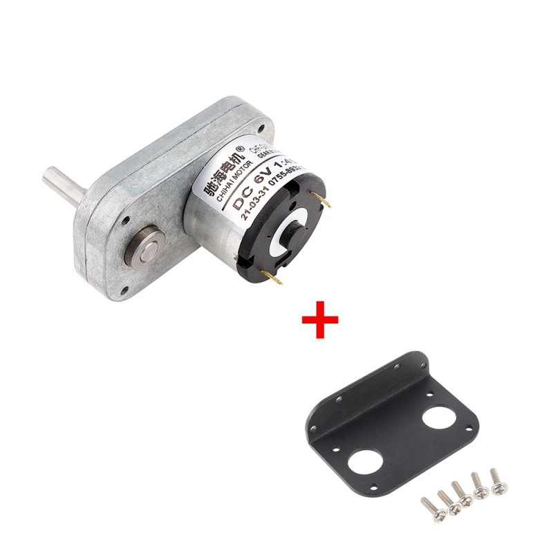 GM520 Carbon Brush High Torque DC Gear Motor with Mounting Bracket Robotics Bangladesh