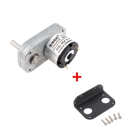 GM520 Carbon Brush High Torque DC Gear Motor with Mounting Bracket Robotics Bangladesh