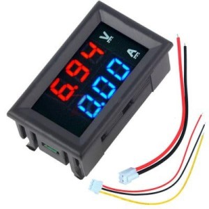 DC 0-100V 100A Voltage and Current Dual LED Display Panel Meter Robotics Bangladesh