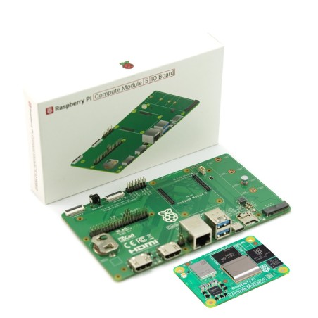 Raspberry Pi Compute Module 5 with IO Board (4GB RAM, 32GB eMMC, Wi-Fi 5, Bluetooth 5.