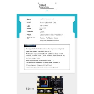 YwRobot Nano Easy Mini One Expansion Board Compatible with Arduino Nano Robotics Bangladesh