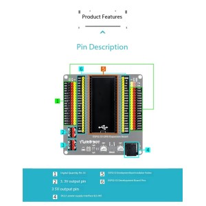 YwRobot ESP32-S3 GPIO Extension Board Compatible with ESP32-S3 Development Board Robotics Bangladesh