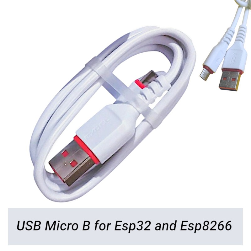 USB Micro-B Cable for ESPCAM Robotics Bangladesh