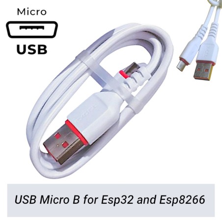USB Micro-B Cable for ESPCAM Robotics Bangladesh