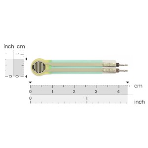 Circular Force Sensor with Extended Leads Diameter: 7.6mm, 30g-1.5kg, Thickness: 0.