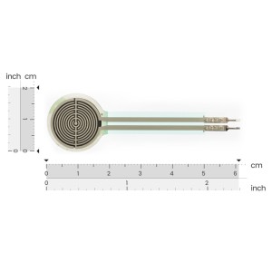 Circular Force Sensor with Extended Leads Diameter: 18.3mm, 20g-6kg, Thickness: 0.