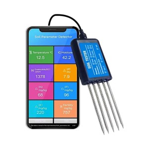Smart NPK sensor 7 in 1 – USB-C Portable Tester for Temperature, Moisture, EC, pH, and NPK Robotics Bangladesh