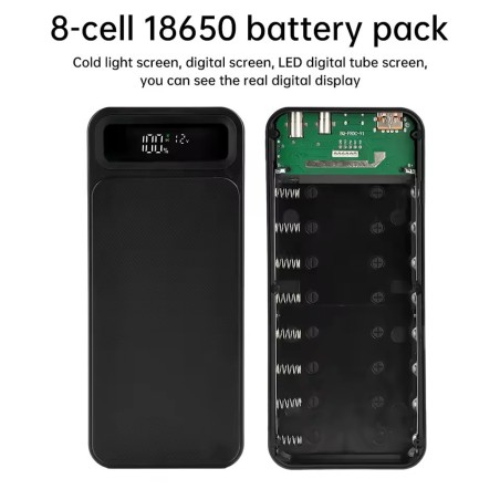 Power Bank Battery Case 18650 X 8 - Battery Charger Box Robotics Bangladesh