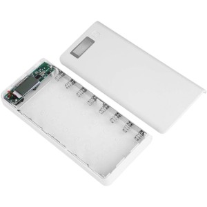 Power Bank Battery Case 18650 X 8 - Battery Charger Box White Robotics Bangladesh
