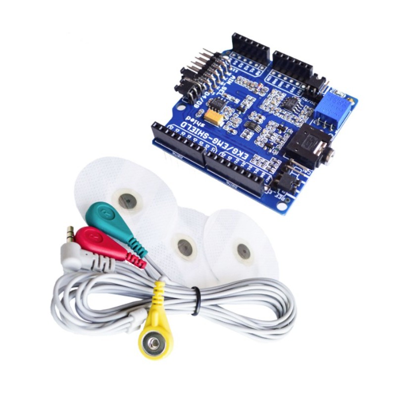 ECG/EKG/EMG Shield Kit for Arduino with Cables & Electrodes Robotics Bangladesh