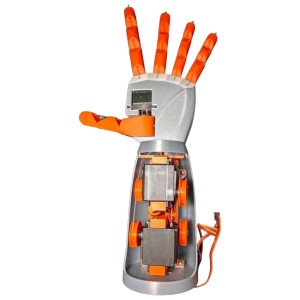 Humanoid Robot Left Hand – Fully Assembled (PLA+ Build, 6-Servo Controlled) Robotics Bangladesh