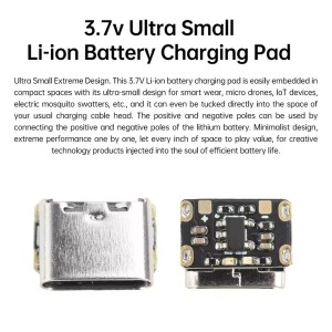 Ultra-Mini Type-C Lithium Battery Charging Module – 3.7V 18650 Protection, 4.