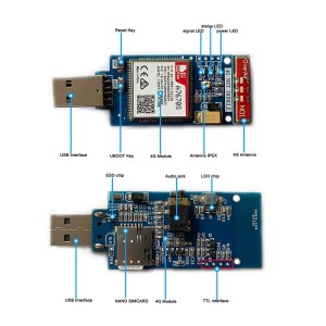 A7670G 4G LTE USB Dongle with TTS Voice, Call, SMS, Data Support for Raspberry Pi Robotics Bangladesh